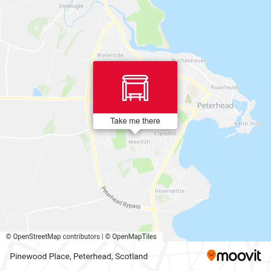 Pinewood Place, Peterhead map