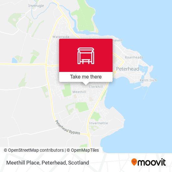 Meethill Place, Peterhead map