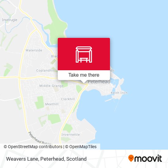 Weavers Lane, Peterhead map