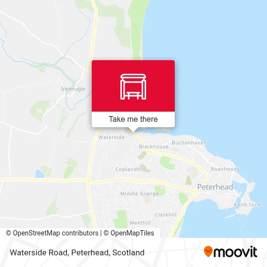 Waterside Road, Peterhead map