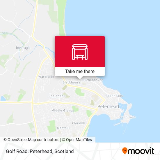 Golf Road, Peterhead map