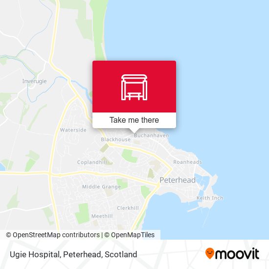 Ugie Hospital, Peterhead map