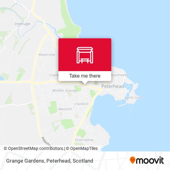Grange Gardens, Peterhead map