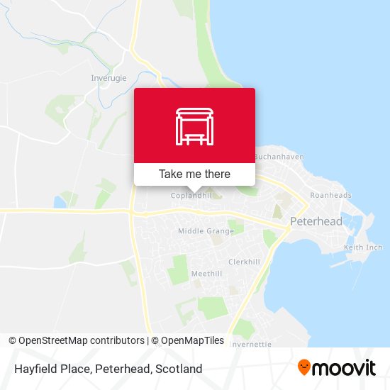 Hayfield Place, Peterhead map