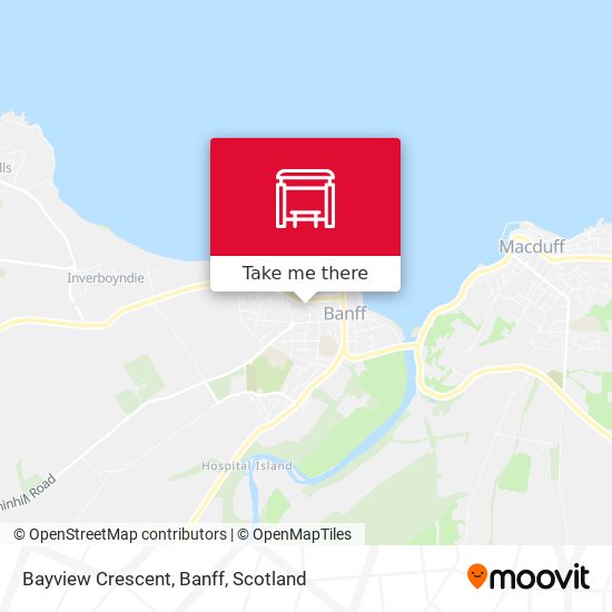 Bayview Crescent, Banff map