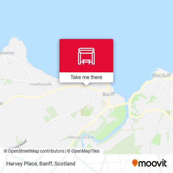 Harvey Place, Banff map