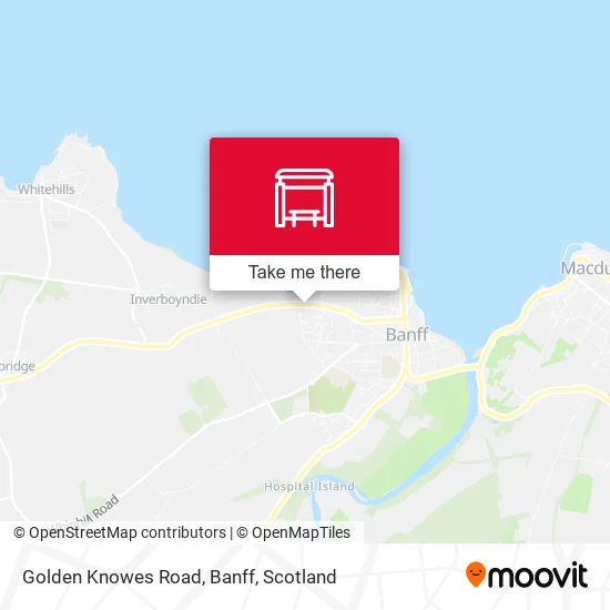 Golden Knowes Road, Banff map