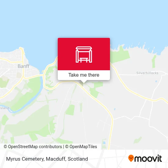 Myrus Cemetery, Macduff map