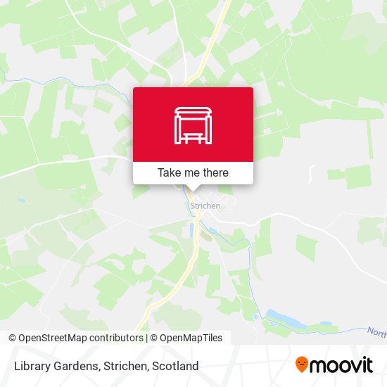 Library Gardens, Strichen map