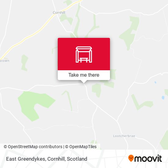 East Greendykes, Cornhill map