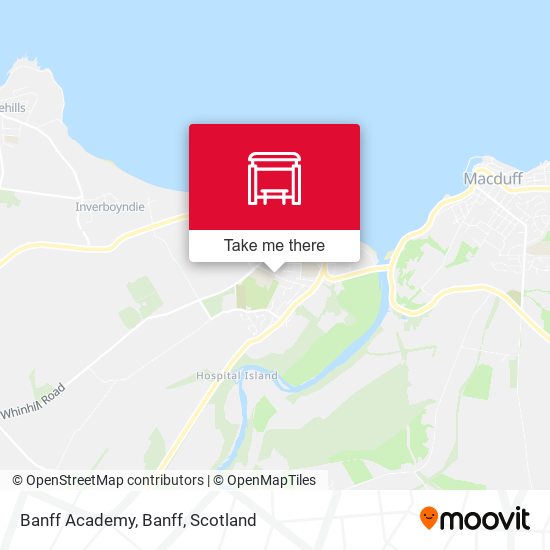 Banff Academy, Banff map