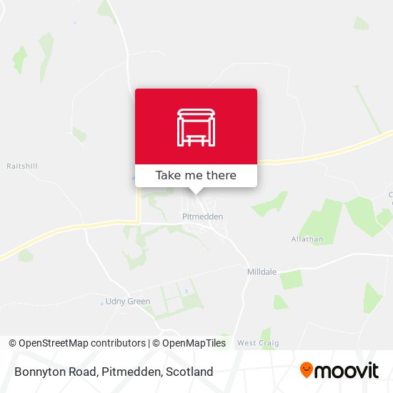 Bonnyton Road, Pitmedden map