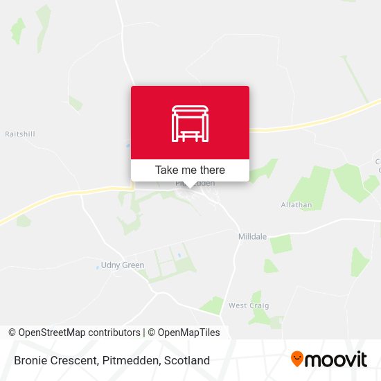 Bronie Crescent, Pitmedden map