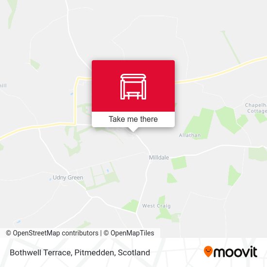 Bothwell Terrace, Pitmedden map