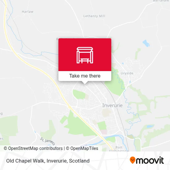 Old Chapel Walk, Inverurie map
