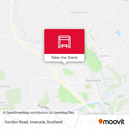 Gordon Road, Inverurie map