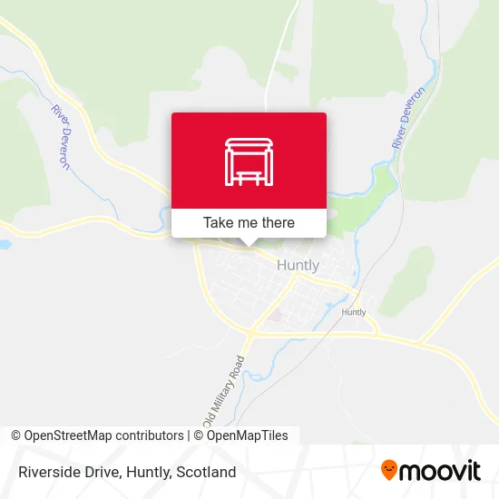 Riverside Drive, Huntly map