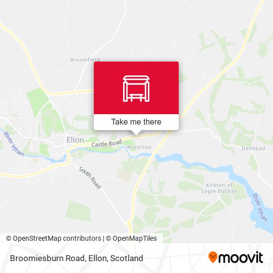 Broomiesburn Road, Ellon map