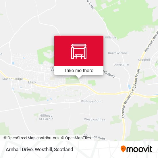 Arnhall Drive, Westhill map
