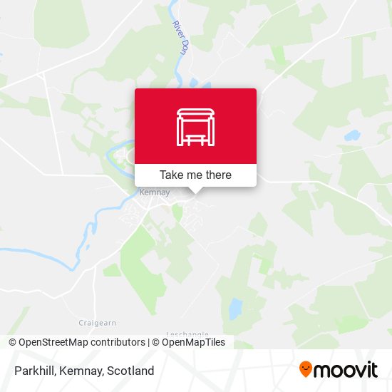 Parkhill, Kemnay map
