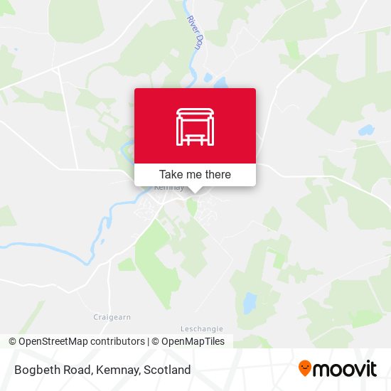 Bogbeth Road, Kemnay map