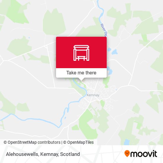 Alehousewells, Kemnay map
