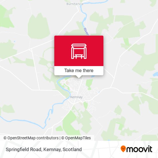 Springfield Road, Kemnay map