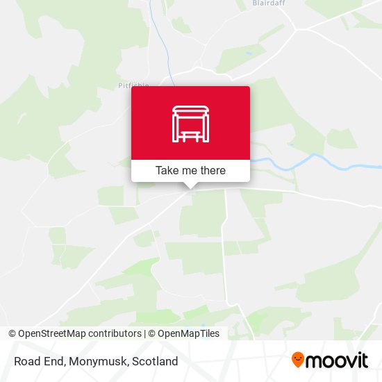 Road End, Monymusk map