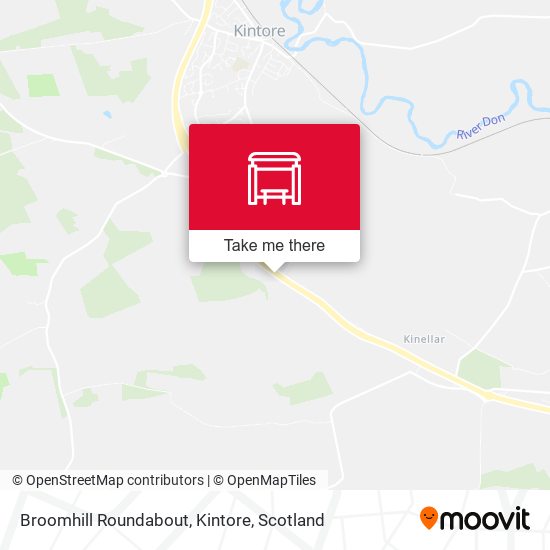 Broomhill Roundabout, Kintore map