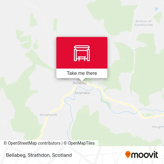 Bellabeg, Strathdon map