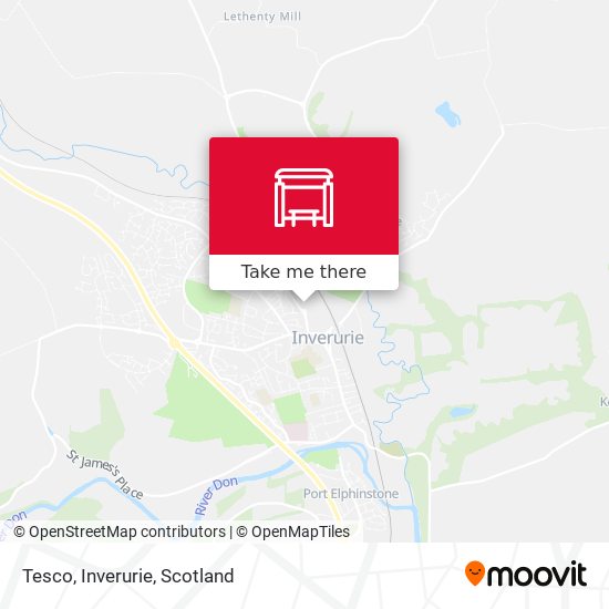 Tesco, Inverurie map