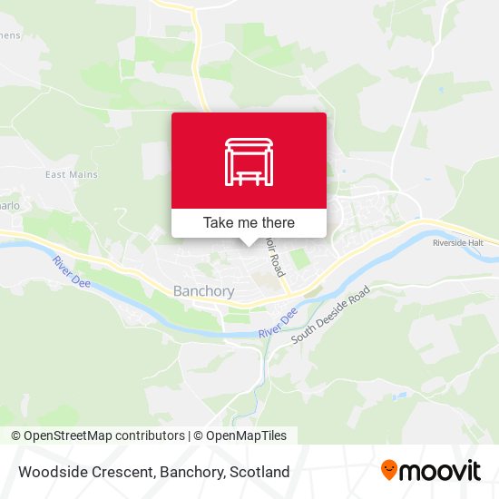 Woodside Crescent, Banchory map
