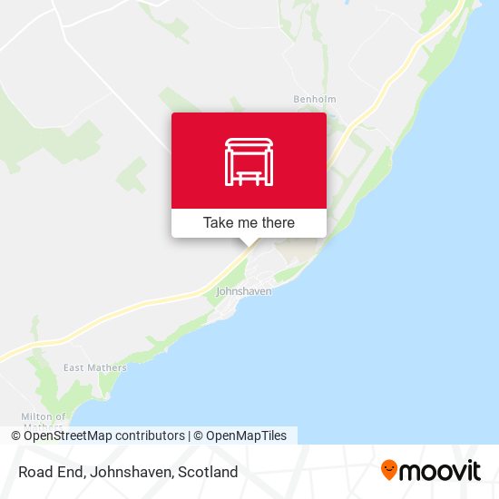 Road End, Johnshaven map