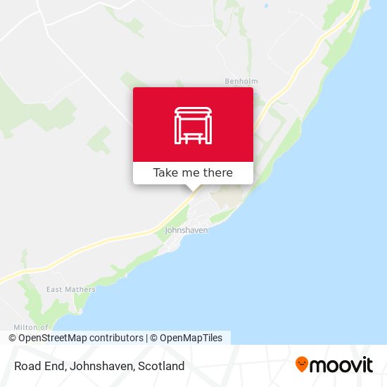 Road End, Johnshaven map