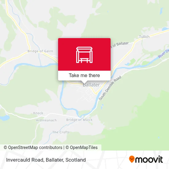 Invercauld Road, Ballater map