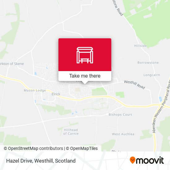 Hazel Drive, Westhill map