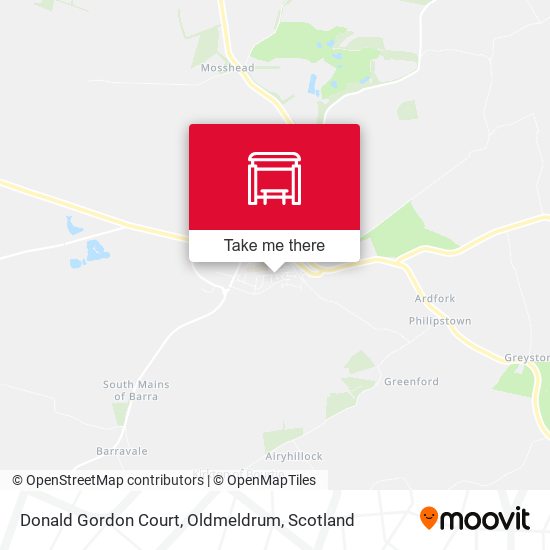 Donald Gordon Court, Oldmeldrum map
