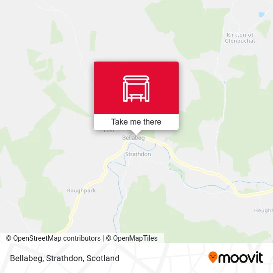 Bellabeg, Strathdon map