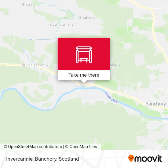 Invercannie, Banchory map