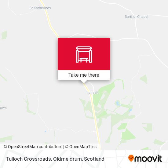 Tulloch Crossroads, Oldmeldrum map