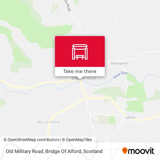 Old Military Road, Bridge Of Alford map