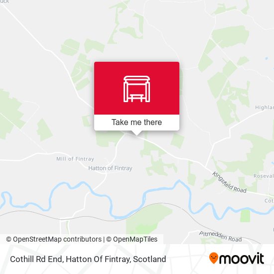 Cothill Rd End, Hatton Of Fintray map