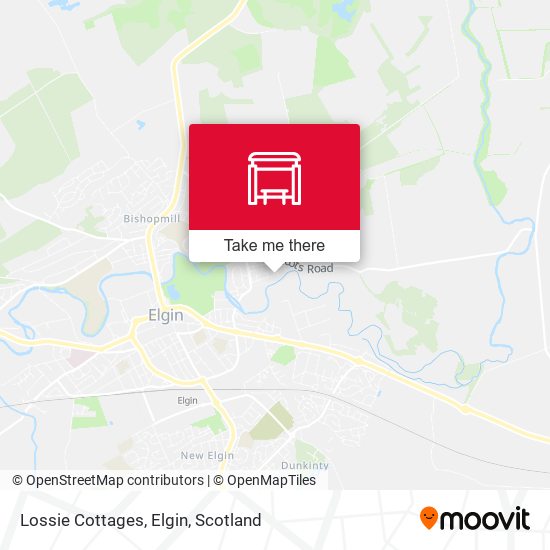 Lossie Cottages, Elgin map