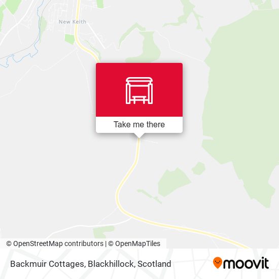 Backmuir Cottages, Blackhillock map