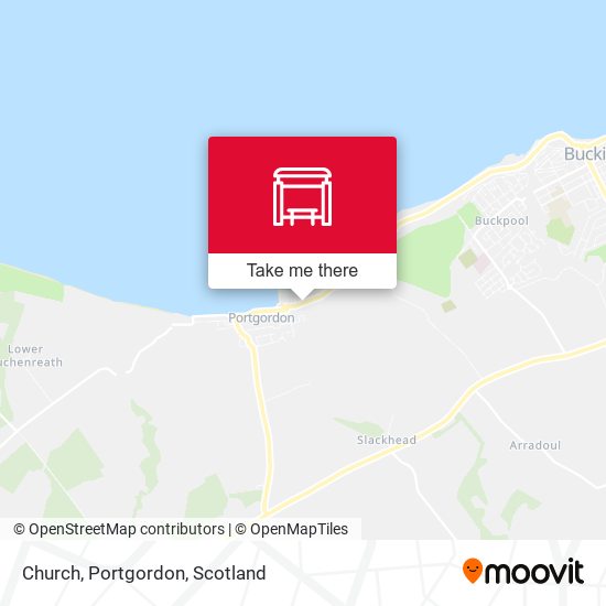 Church, Portgordon map