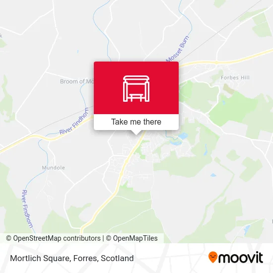 Mortlich Square, Forres map