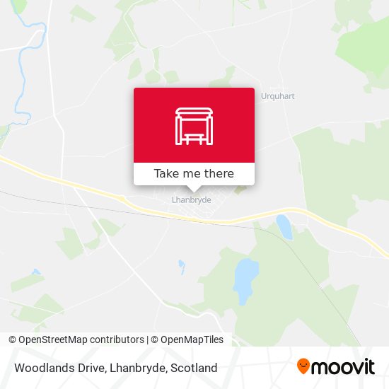 Woodlands Drive, Lhanbryde map