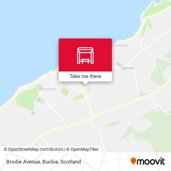Brodie Avenue, Buckie map