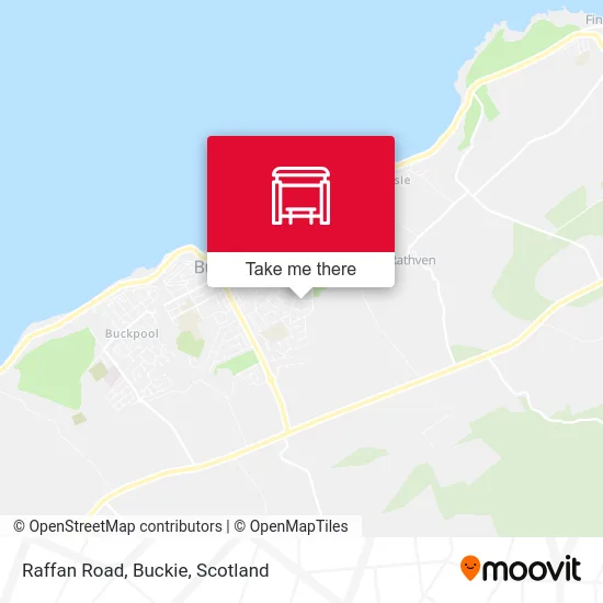 Raffan Road, Buckie map