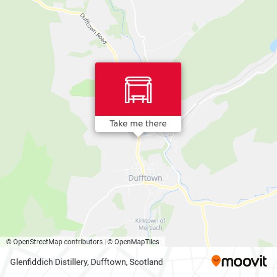 Glenfiddich Distillery, Dufftown map